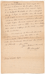 Letter from Philip Schuyler to Barent Bleecker