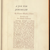 A Job for Jeremiah
