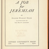 A Job for Jeremiah