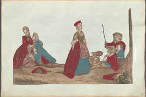 Album of découpages of costume plates and animal illustrations