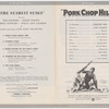 Program for the stage production The Starlight Stage at the Roxy Theatre, performed during screening of the motion picture Pork Chop Hill