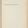 American Negro Songs and Spirituals