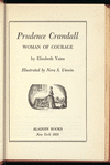 Prudence Crandall, Woman of Courage