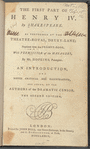 The first part of Henry IV