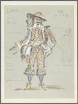 Costume design by Desmond Heeley for Cyrano in Cyrano de Bergerac