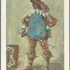 Costume design by Desmond Heeley for a Musketeer in The Three Musketeers