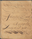 Manuscript book of minuets