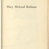 Mary McLeod Bethune