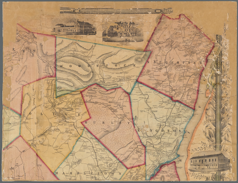 Map Of Ulster County New York Nypl Digital Collections 7055