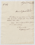 Letter to Monsieur le Grand Prévot, No. 261