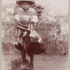 Boy with chicken and carrots