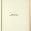 The Books of American Negro Spirituals