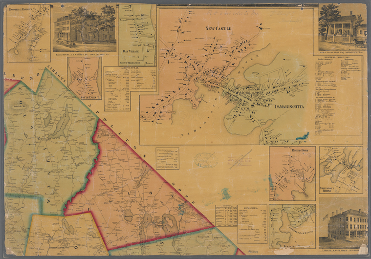 A topographical map of Lincoln Co. Maine NYPL Digital Collections
