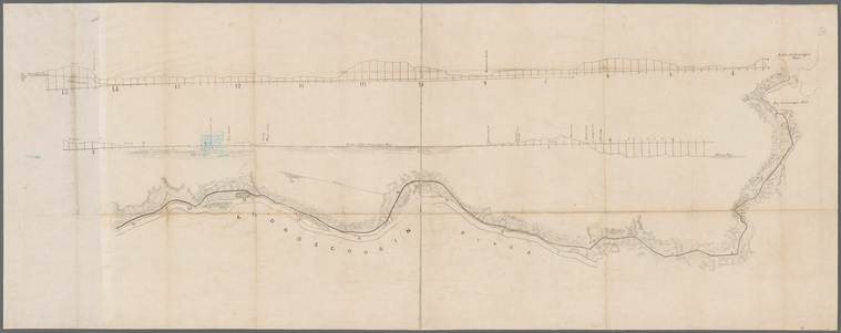 Map of a section of the Androscoggin River - NYPL Digital Collections