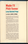 Maybe I'll Pitch Forever