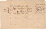 Sketch floor plan for Schuyler’s house in Saratoga