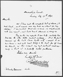 Lester, Charles Edward. ALS to. Presenting a holograph page of the mss. of his Oliver Twist