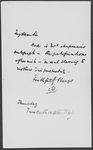 [--?]. ALS to. Transmitting "for Mrs. Chapman" two stanzas of Longfellow's Beleaguered City written in the poet's hand.