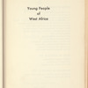 Young People of West Africa