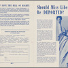 Should Miss Liberty Be DEPORTED?