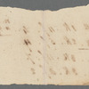 Fragment of paper with some dimensions