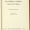 The Story of Africa South of the Sahara