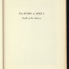 The Story of Africa South of the Sahara