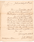 Letter from Sir William Johnson to Benjamin Kissam