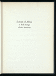 Echoes of Africa in Folk Songs of the Americas