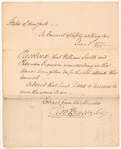 Summons requiring William Smith Jr. and [John] Patterson to attend the Council of Safety at Kingston