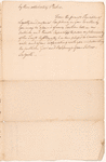 [Andrew] Elliot's draft of an address to Governor [James] Robertson