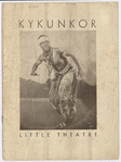 Front cover of the program for Asadata Dafora's dance/opera production "Kykunkor," at the Little Theatre, New York City, depicting Dafora as the Bridegroom, 1934