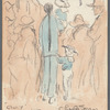 Sketch of a man in traditional Chinese clothes