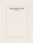The blind owl (Screenplay) / Reza Abdoh