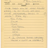 Tech notes from Reza Abdoh via stage manager to sound designer