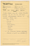 Tech notes from Reza Abdoh via stage manager to sound designer