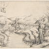 Landscape with a Winding Wooden Bridge