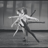 Dancers performing "Percussion I" in the stage production Dancin'