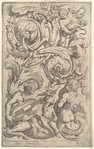 A Child Seated between a Satyr Holding a Hurdy-Gurdy and a Young Man Holding Two Pan-Pipes