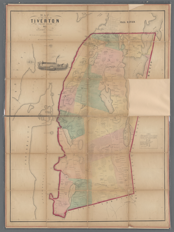 Map of the town of Tiverton, Newport County, R.I. NYPL Digital