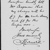 Barnard, Frederick. ALS to Messrs. Dalziel bros. Relates to illustrations for Charles Dickens' Dombey and son