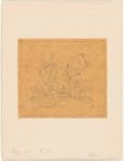 Tracing of Hatter and March Hare putting dormouse in teapot