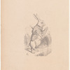 Drawing of the White Rabbit holding his watch