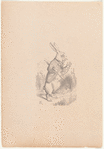 Drawing of the White Rabbit holding his watch