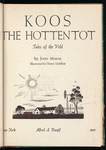 Koos, the Hottentot