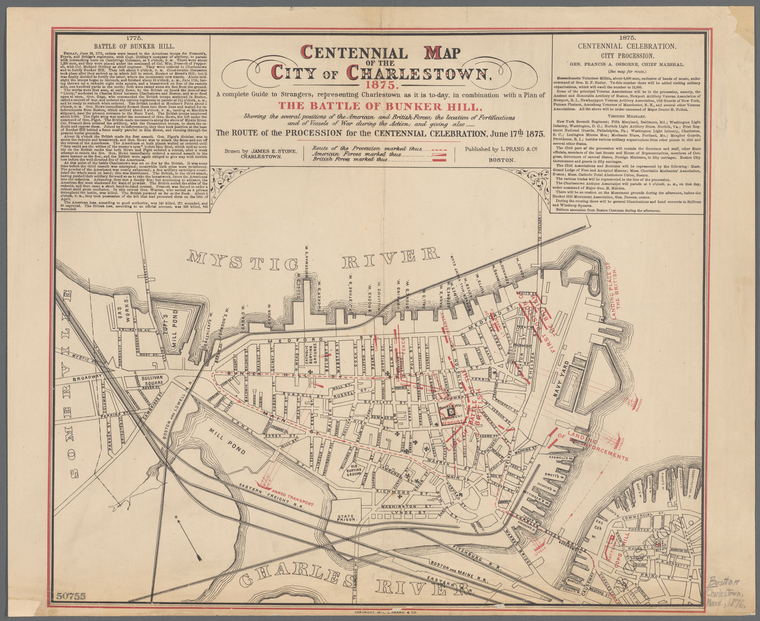 Centennial map of the city of Charlestown, 1875 NYPL Digital Collections
