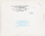 Paul Robeson, Averell Harris and cast in the stage production Othello