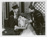 Margaret Webster (Emilia), Uta Hagen (Desdemona) and Jose Ferrer (Iago in the stage production Othello