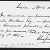 Chapman and Hall. Two promissory notes for 1000 [pounds] and 1250 [pounds] respectively, drawn by Chapman and Hall to the order of Charles Dickens for his Great expectations