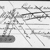 Check for 100 [pounds] made out by Dickens to "American fares". Removed from frame